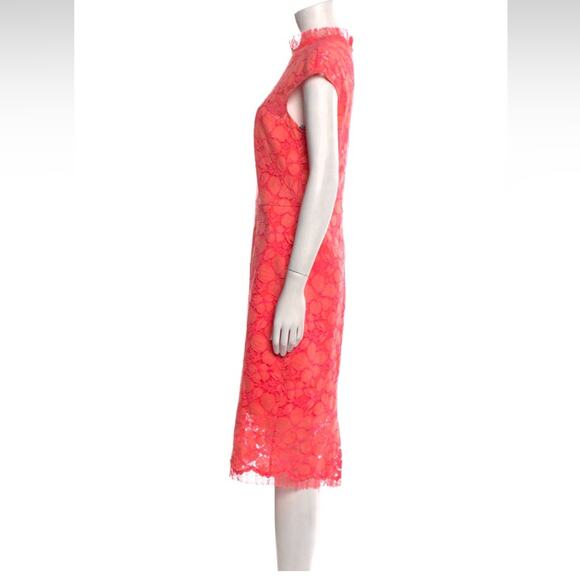 Lela Rose Lace Pattern Midi Length Dress - Picture 2 of 13